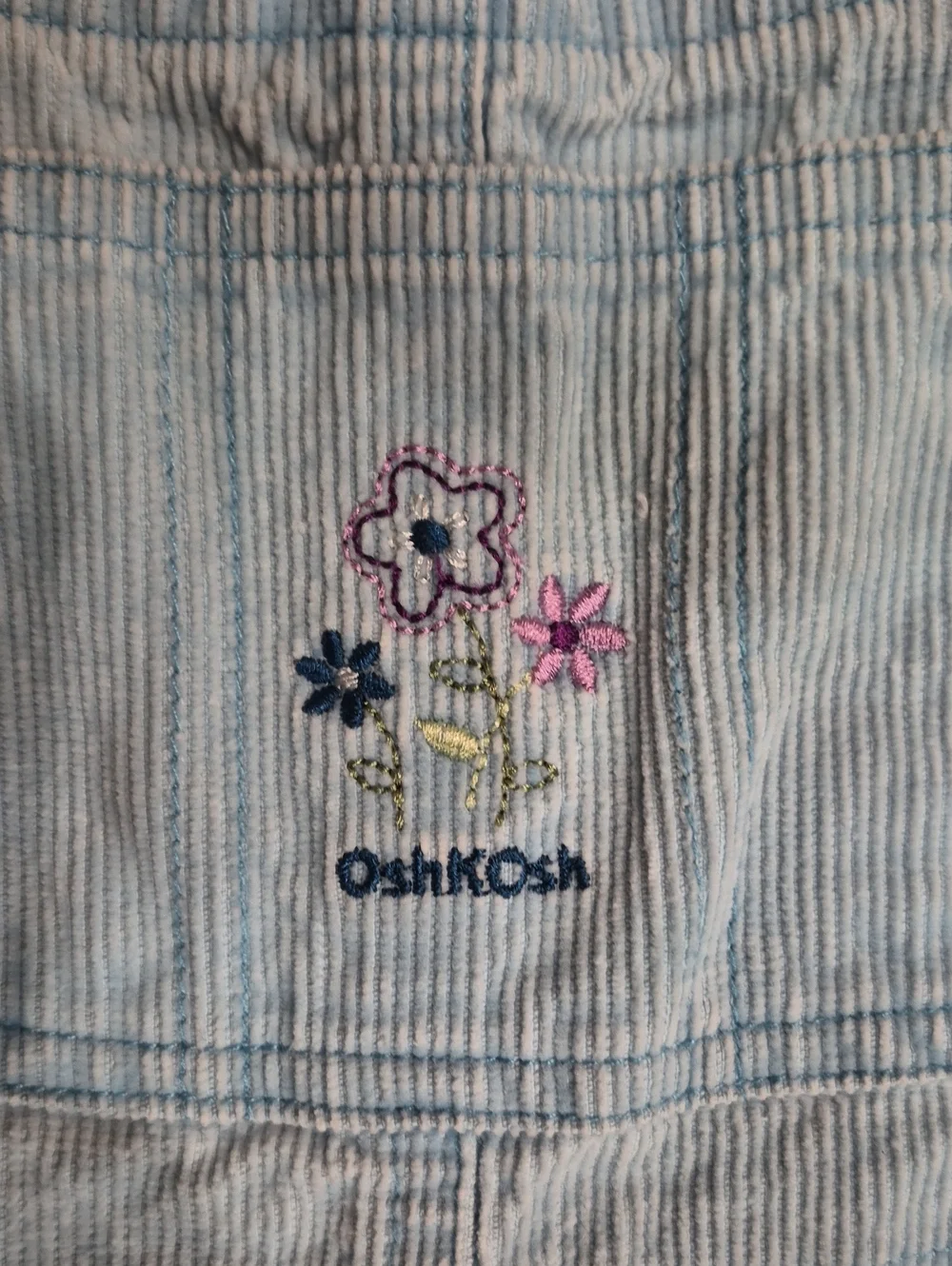 Post 1997 Vintage Osh Kosh Girls Cotton Corduroy Overalls Size 3T